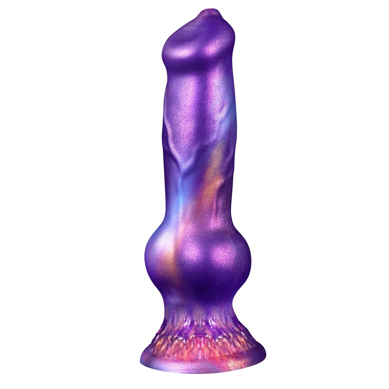 Purple Silicone Dog Knot Squirting Dildo STS