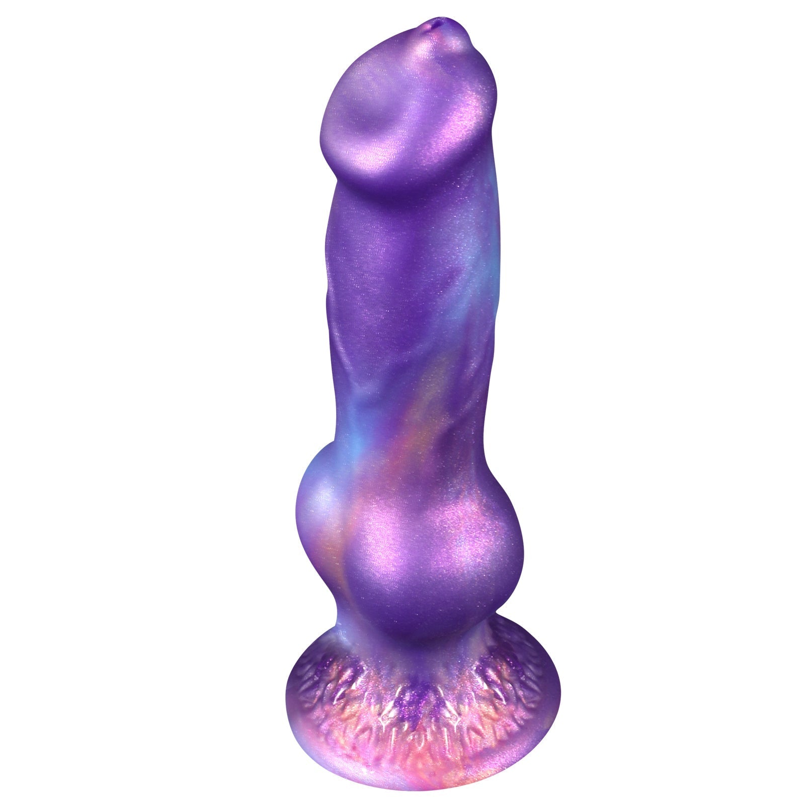 Purple Silicone Dog Knot Squirting Dildo Xoxomoving