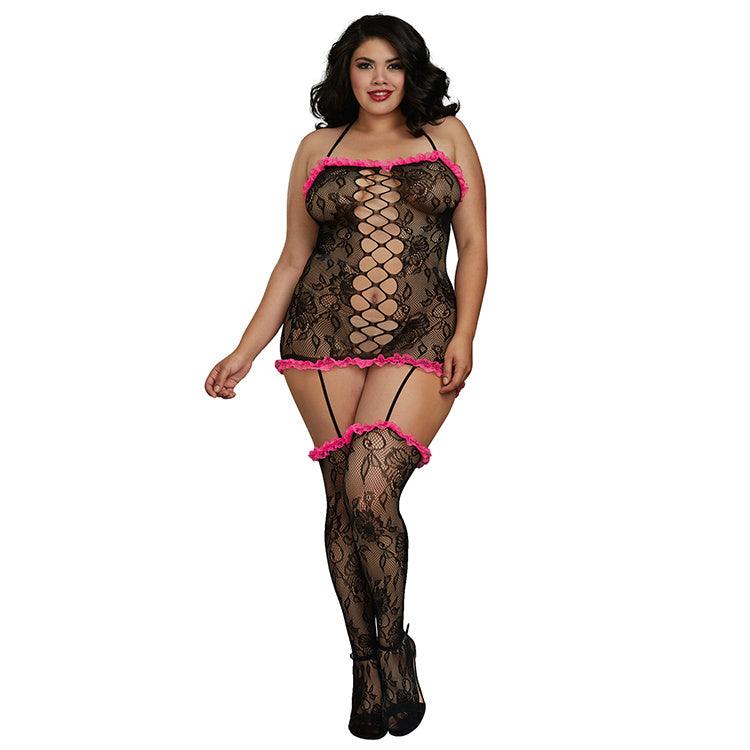 Dreamgirl Halter Garter Dress Xoxomoving