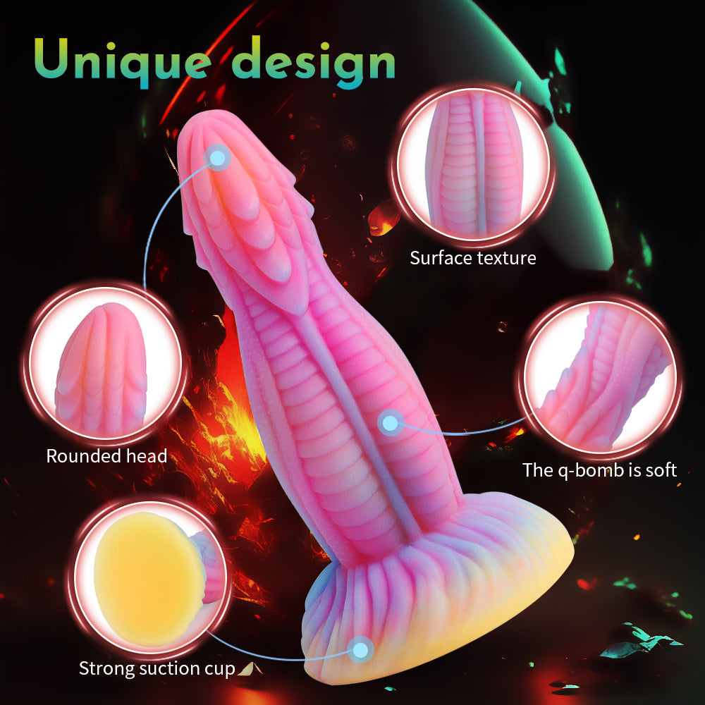 7 Inch Glowing Monster Dragon Dildo Xoxomoving
