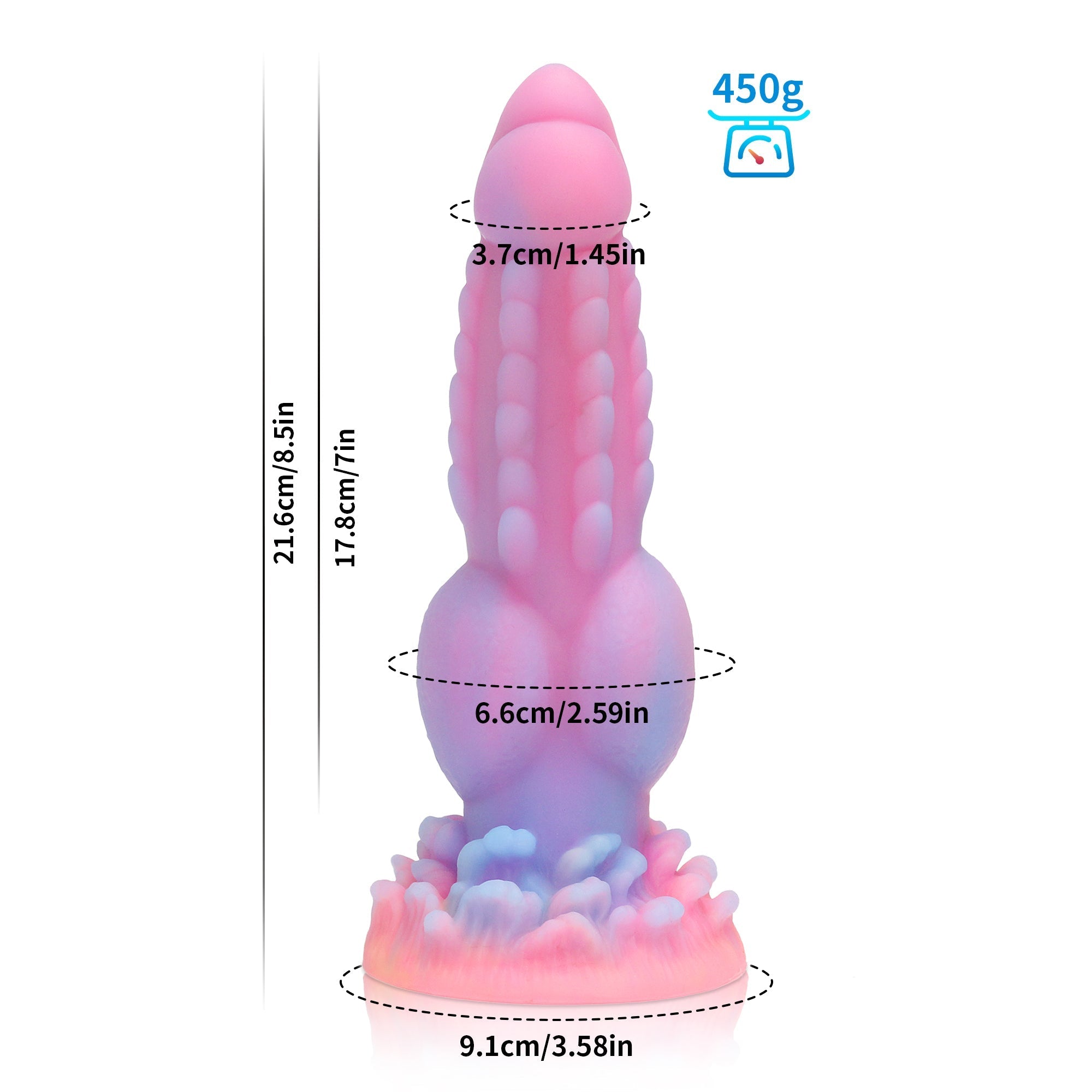 Glow In the Night Dragon Knot Dildo Xoxomoving