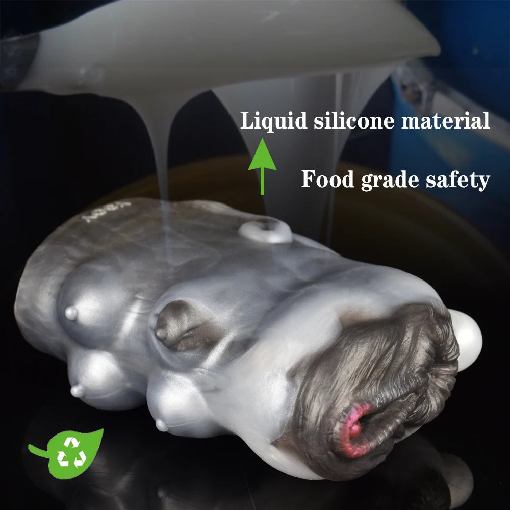 Cow Pocket Pussy Male Masturbator - Realistic Animal Vagina Dual Penis Massage Sex Toy for Men Xoxomoving