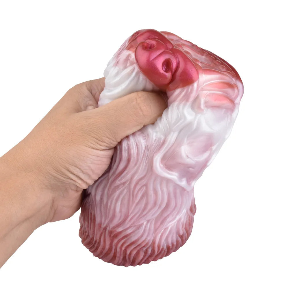 Beast Vagina Pocket Pussy Male Sex Toys - Silicone Pink Oral Penis Masturbation Cup Xoxomoving