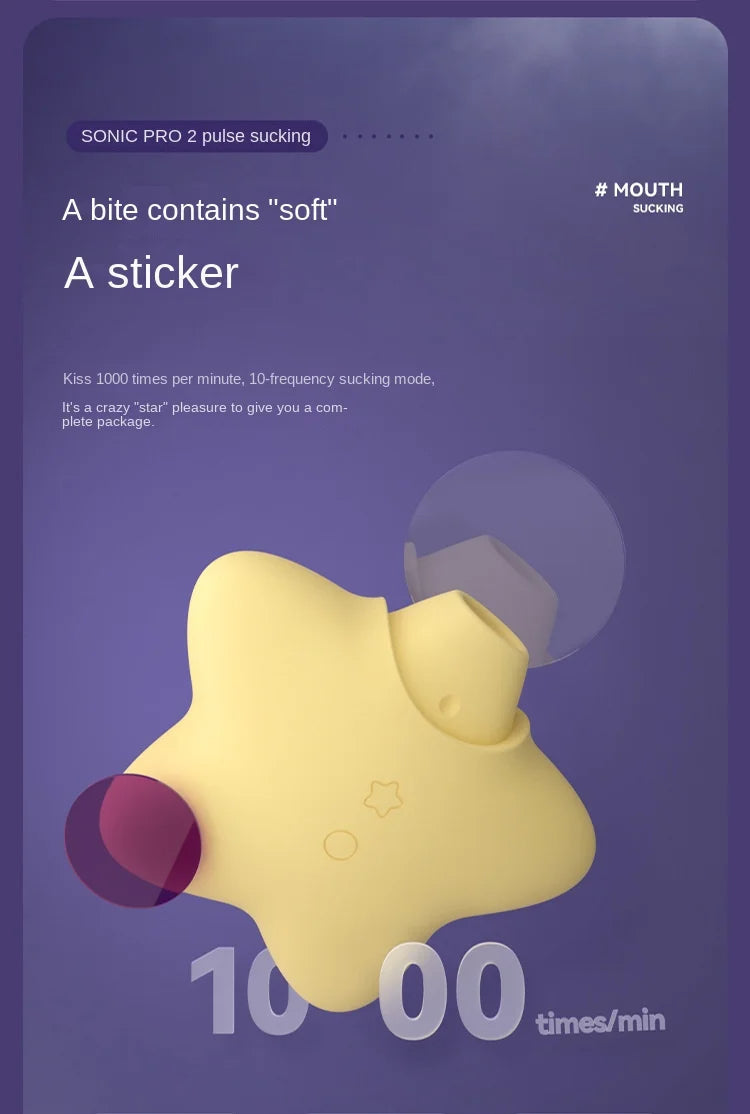 Starry sky projection light vibrator sucking vibration fun wireless charging-Xoxomoving Xoxomoving