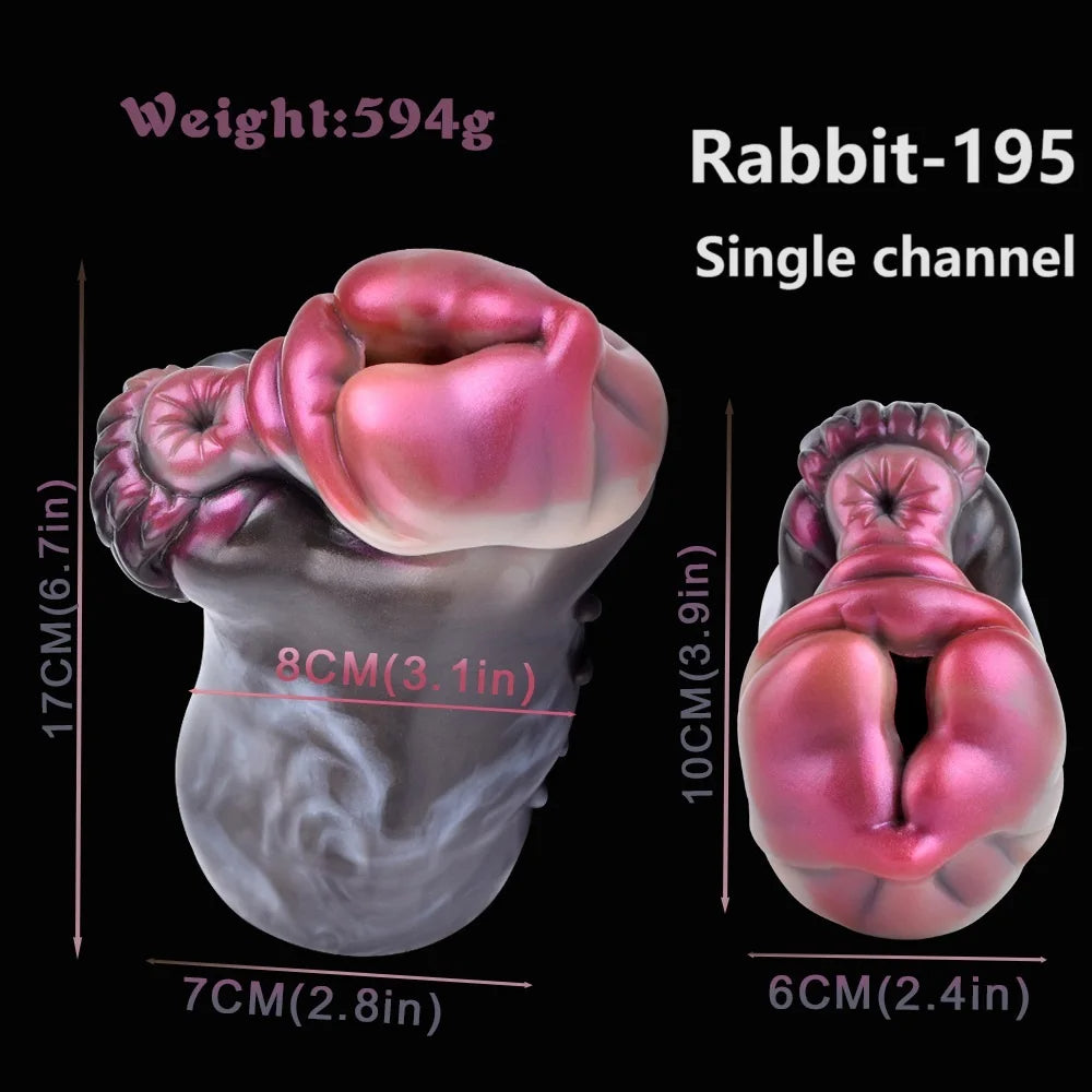 Rabbit Vagina Pocket Pussy Male Masturbator - Realistic Animal Blowjob Mens Masturbation Cup Xoxomoving