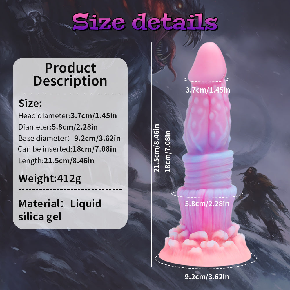 7 Inch Glow In The Dark Monster Dildo Xoxomoving
