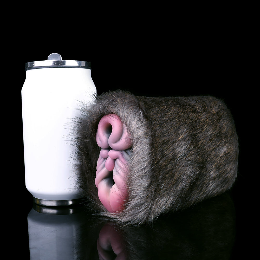 Rhino Pocket Pussy Masturbator Sex Toy for Men - Realistic Furry Silicone Vaginal Masturbation Cup Xoxomoving