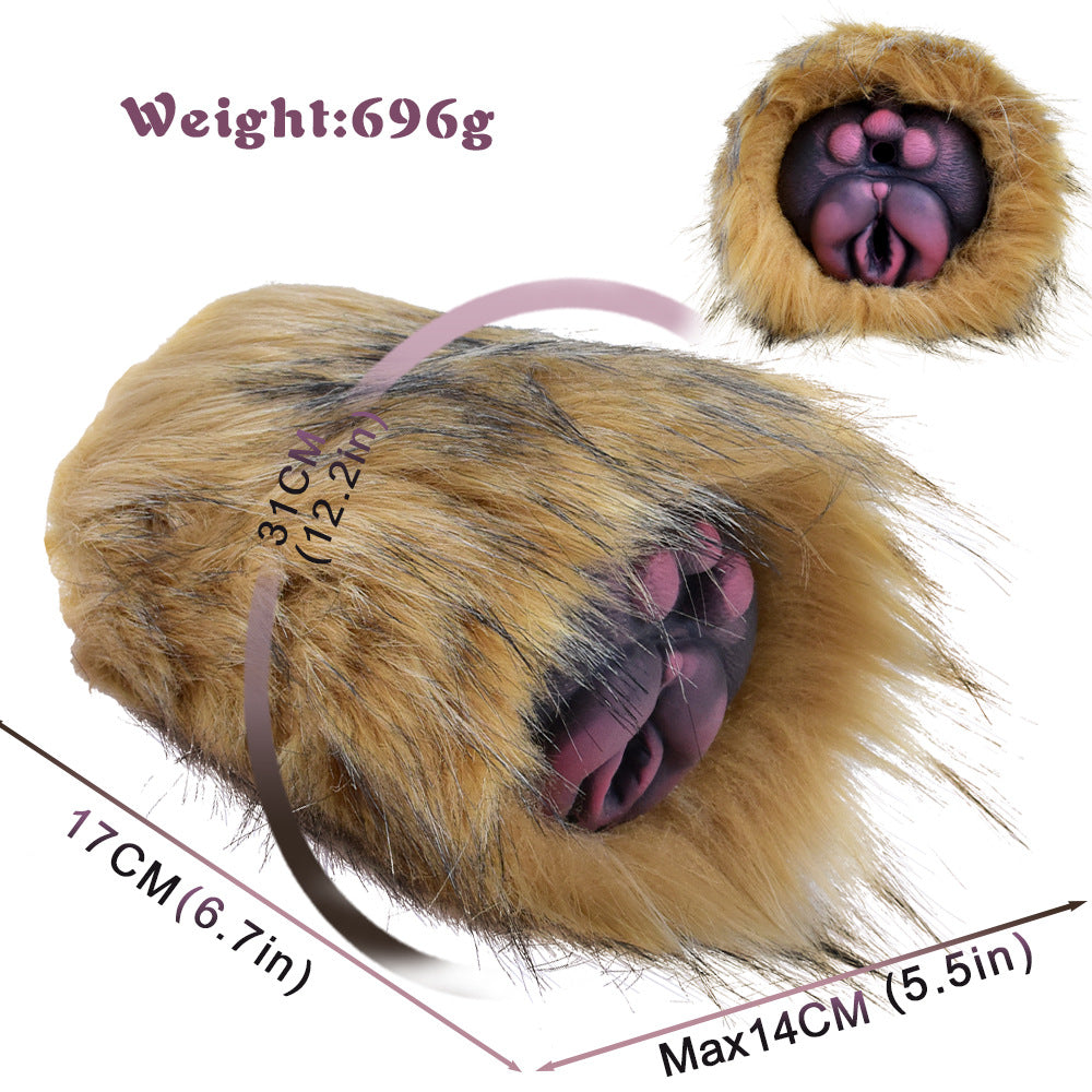 Furry Cat Pocket Pussy Male Sex Toy - Fantasy Animal Vaginal Silicone Penis Masturbator Xoxomoving