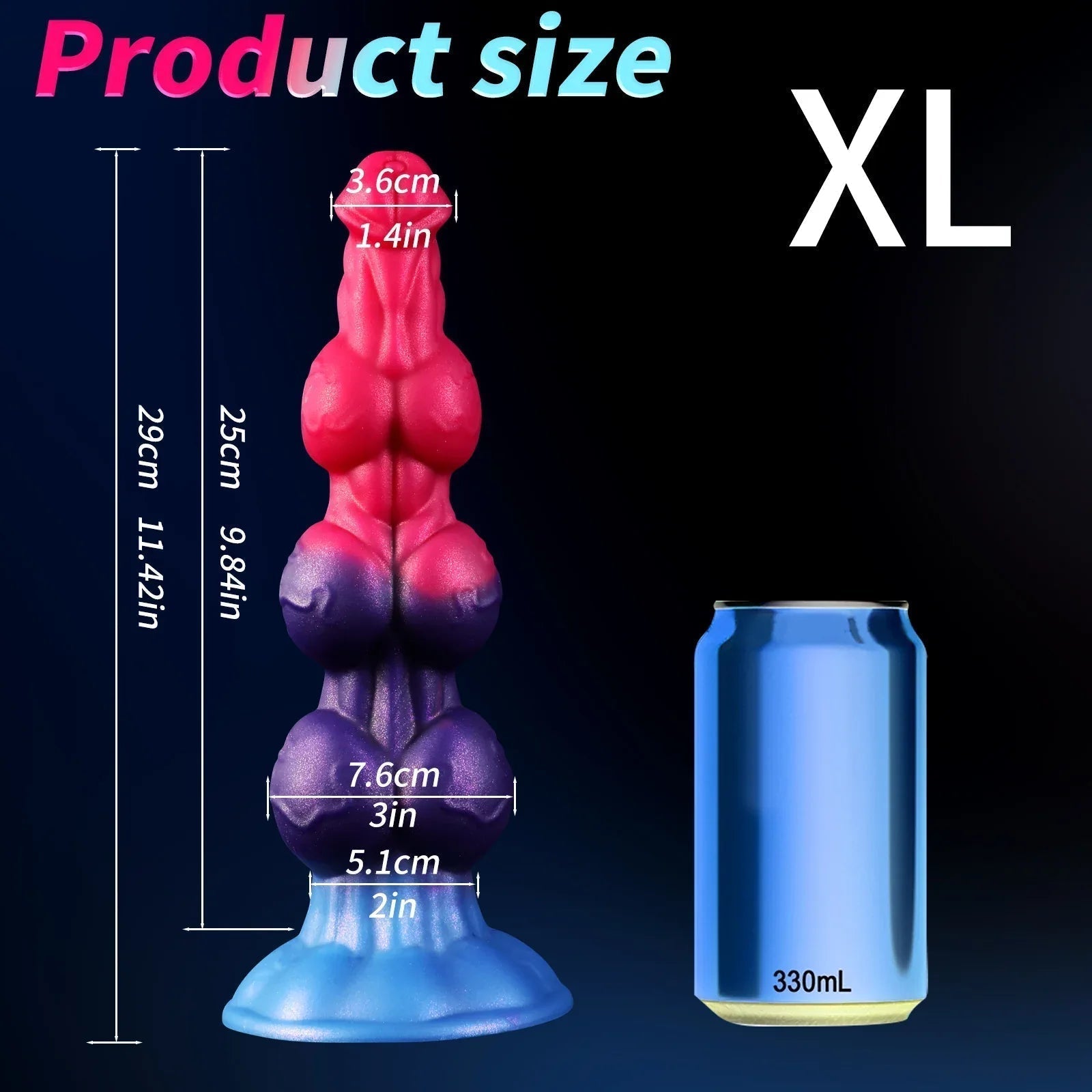 11 Inch Fantasy Three Knot Dog Dildo Xoxomoving