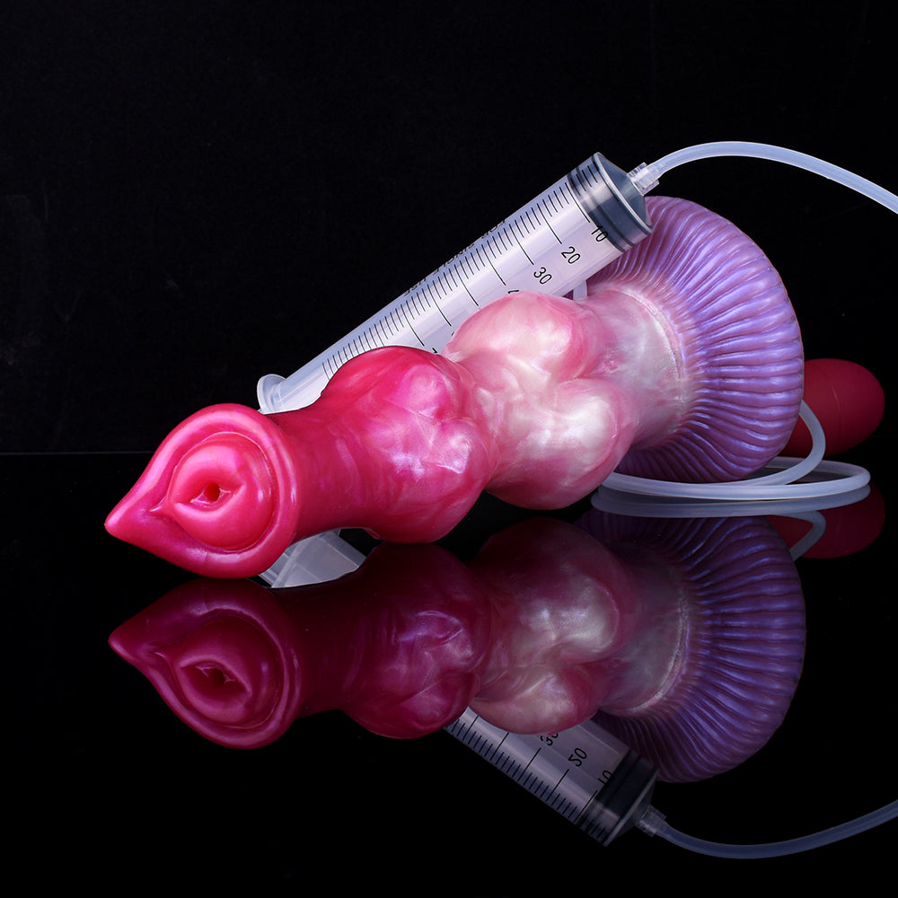 10 Inch Double Knot Dog Squirting Dildo Xoxomoving