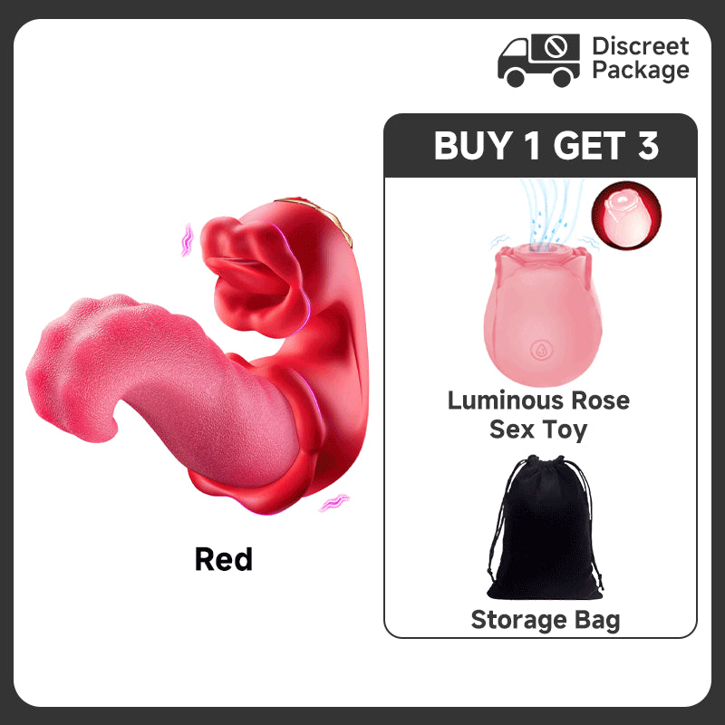 Twin Rose Thrusting G Spot Vibrator - Tongue Teasing Xoxomoving