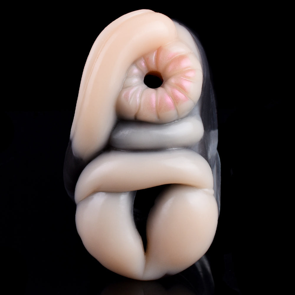 Giraffe Pocket Pussy Masturbation Cup - Silicone Double Anal Vagina Male Masturbator Xoxomoving