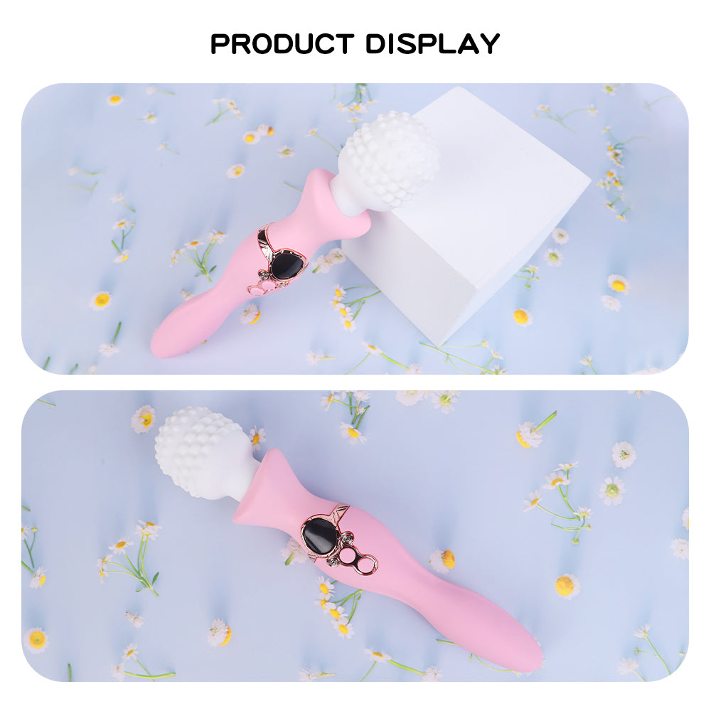 Xoxomoving Dual-Head Magic Massage Wand, Multi-Speed AV Vibrator Xoxomoving