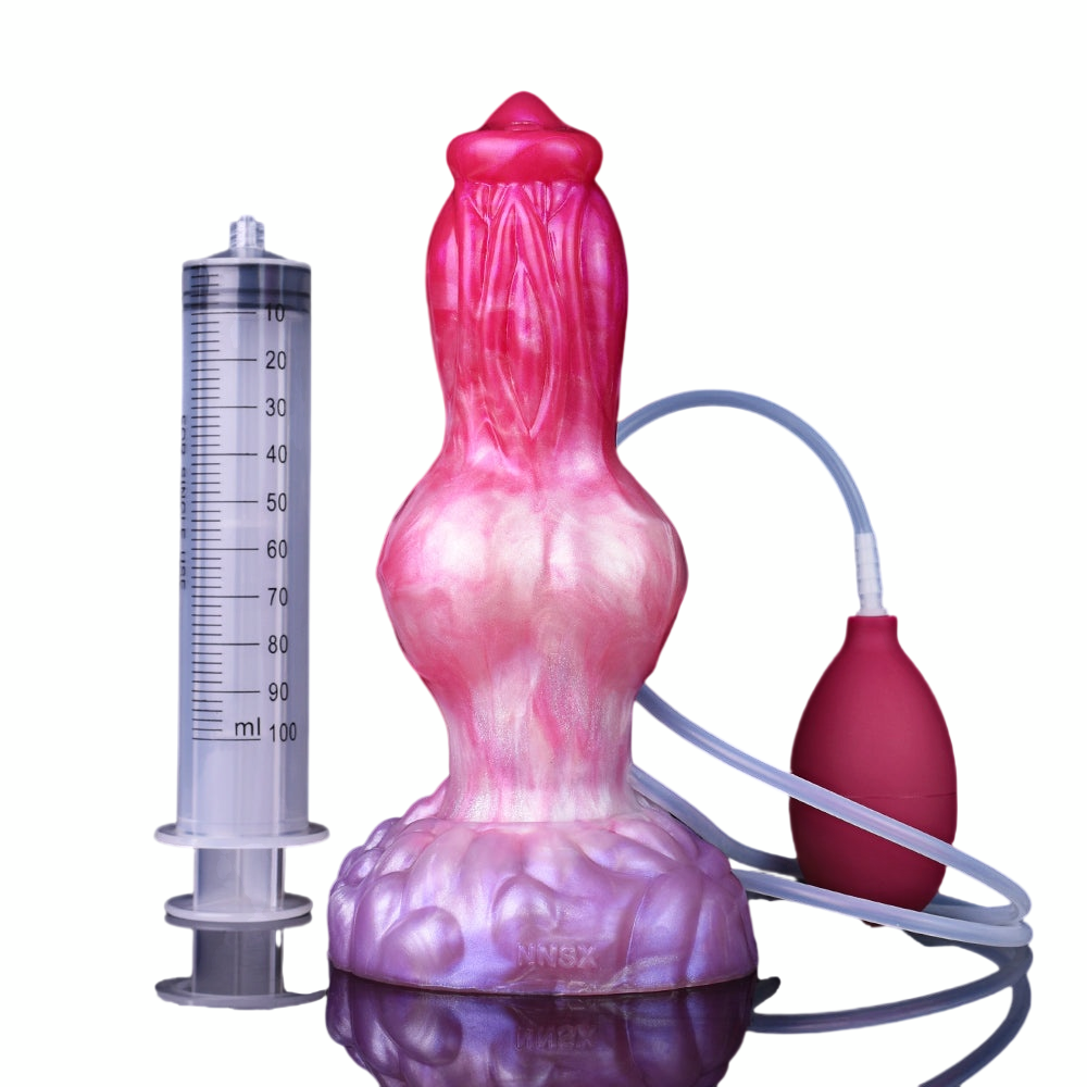 8 Inch Silicone Monster Dog Squirting Dildo Xoxomoving
