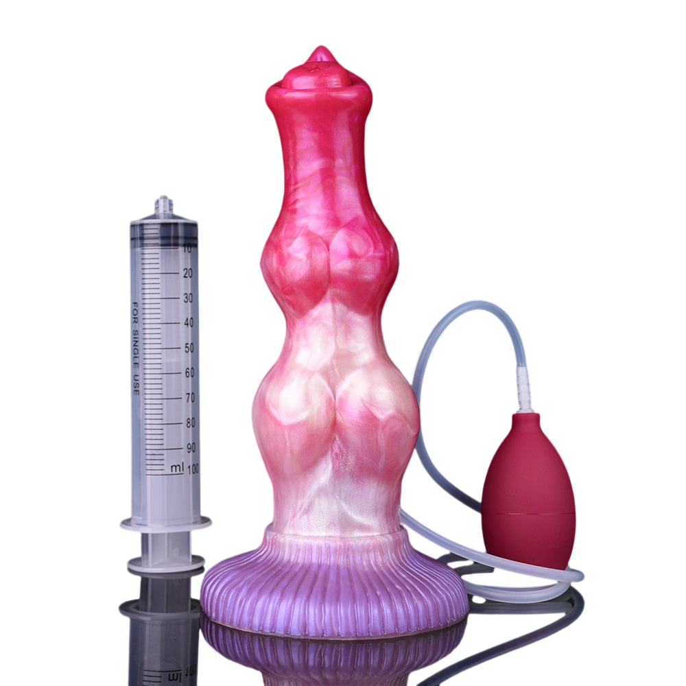 10 Inch Double Knot Dog Squirting Dildo Xoxomoving
