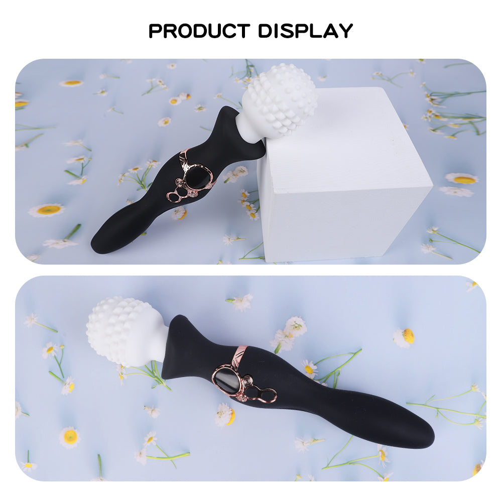 Xoxomoving Dual-Head Magic Massage Wand, Multi-Speed AV Vibrator Xoxomoving