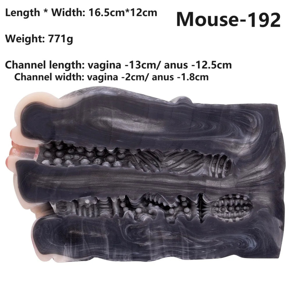 Mouse Vagina Pussy Masturbation Cup - Silicone Animal Pocket Male Masturbator Xoxomoving