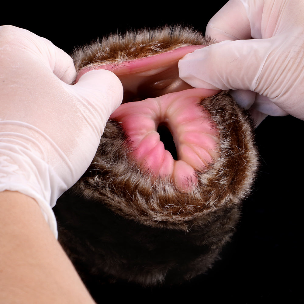 Lifelike Lion Pussy Male Masturbator - Realistic Furry Vagina Penis Masturbatiion Sex Toy Xoxomoving