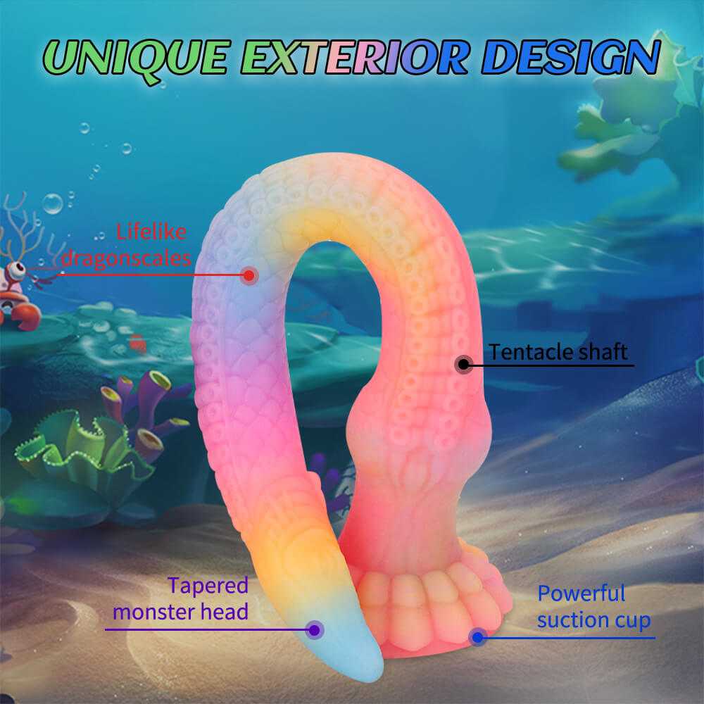 16.4 Inch Tentacle Dildo - Glow In The Dark Dildo - Fantasy Dildo Xoxomoving