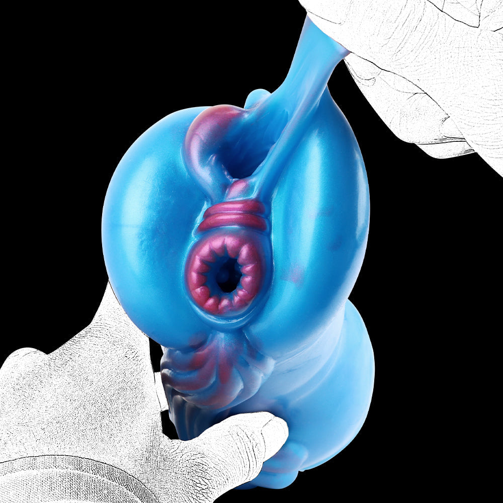 Fantasy Animal Pussy Male Masturbator - Dual Vaginal Vibrating Bullet Penis Masturbation Cup Xoxomoving