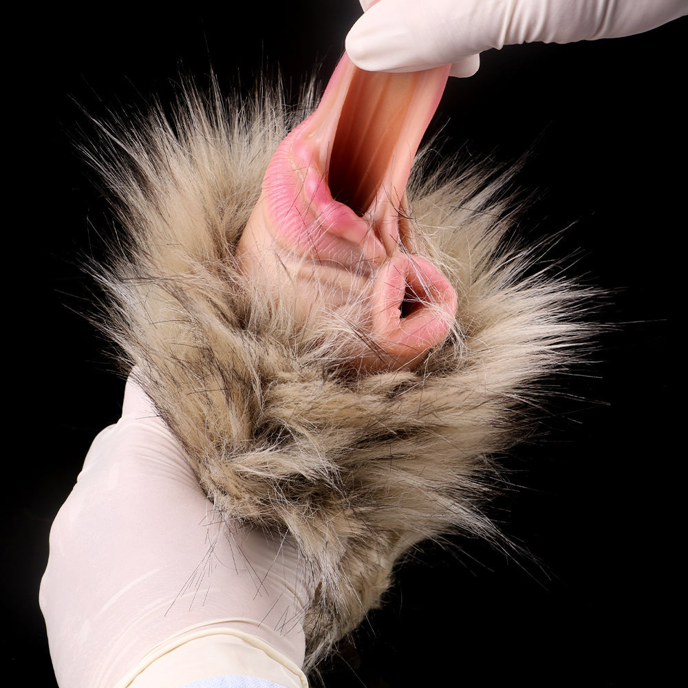 Donkey Pocket Pussy Masturbation Cup - Lifelike Animal Fur Vaginal Penis Masturbator Xoxomoving