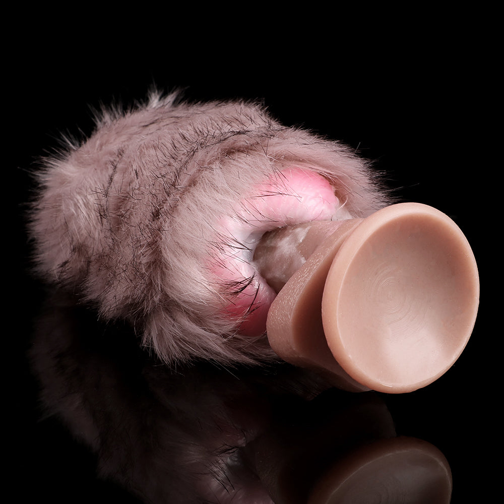 Furry Dog Pocket Pussy - Realistic Animal Vaginal Double Open Penis Masturbator Xoxomoving