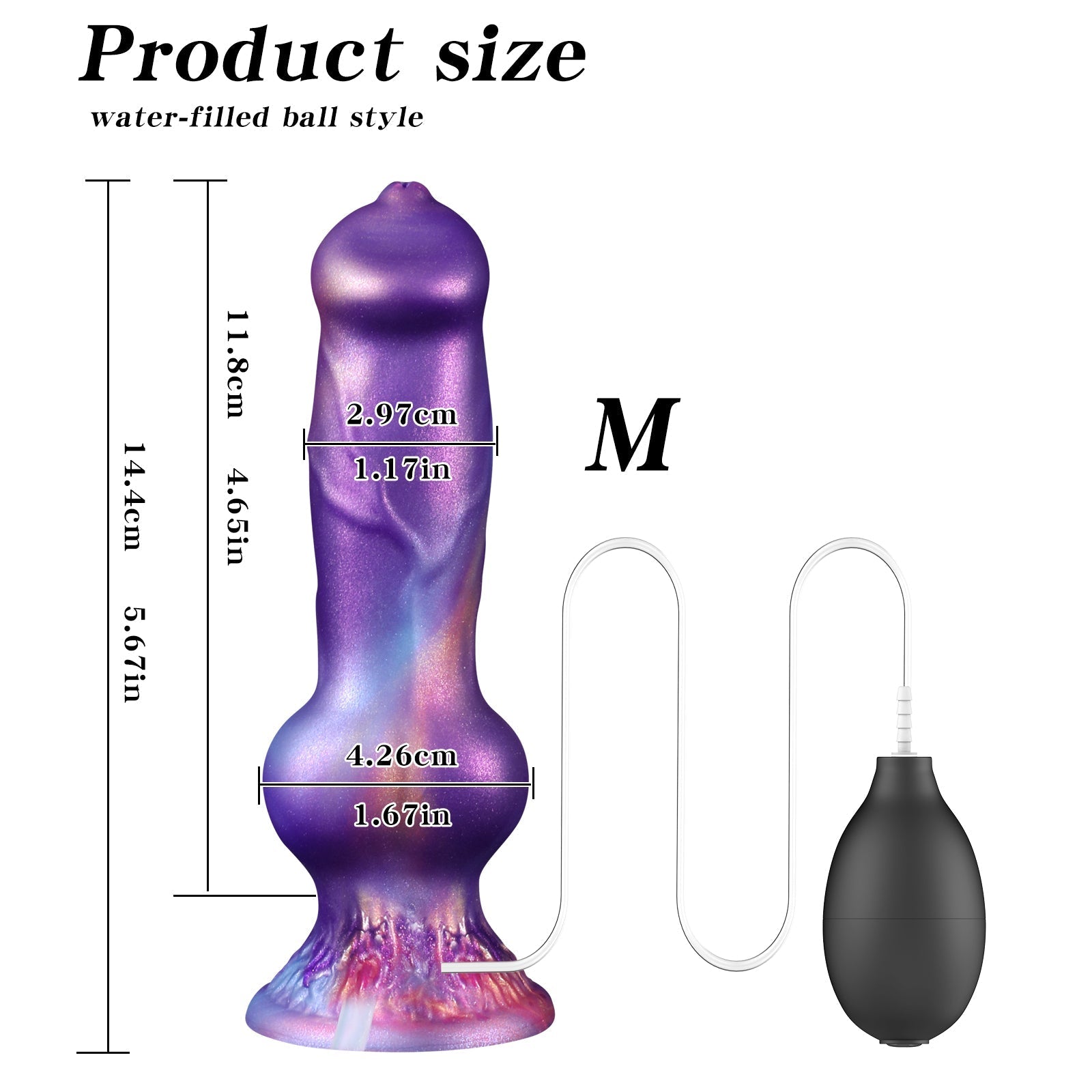 Purple Silicone Dog Knot Squirting Dildo Xoxomoving