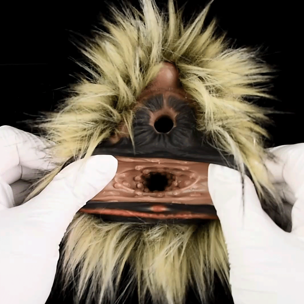 Tibetan Yak Pocket Pussy Masturbation Cup - Furry Animal Vaginal Male Masturbator Sex Toy Domlust
