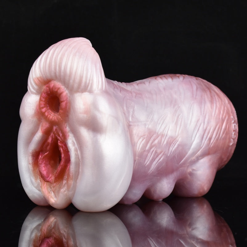 Pink Demonic Cow Pussy – Wild-Grip Silicone Pocket Masturbator Sex Toys for Men Xoxomoving