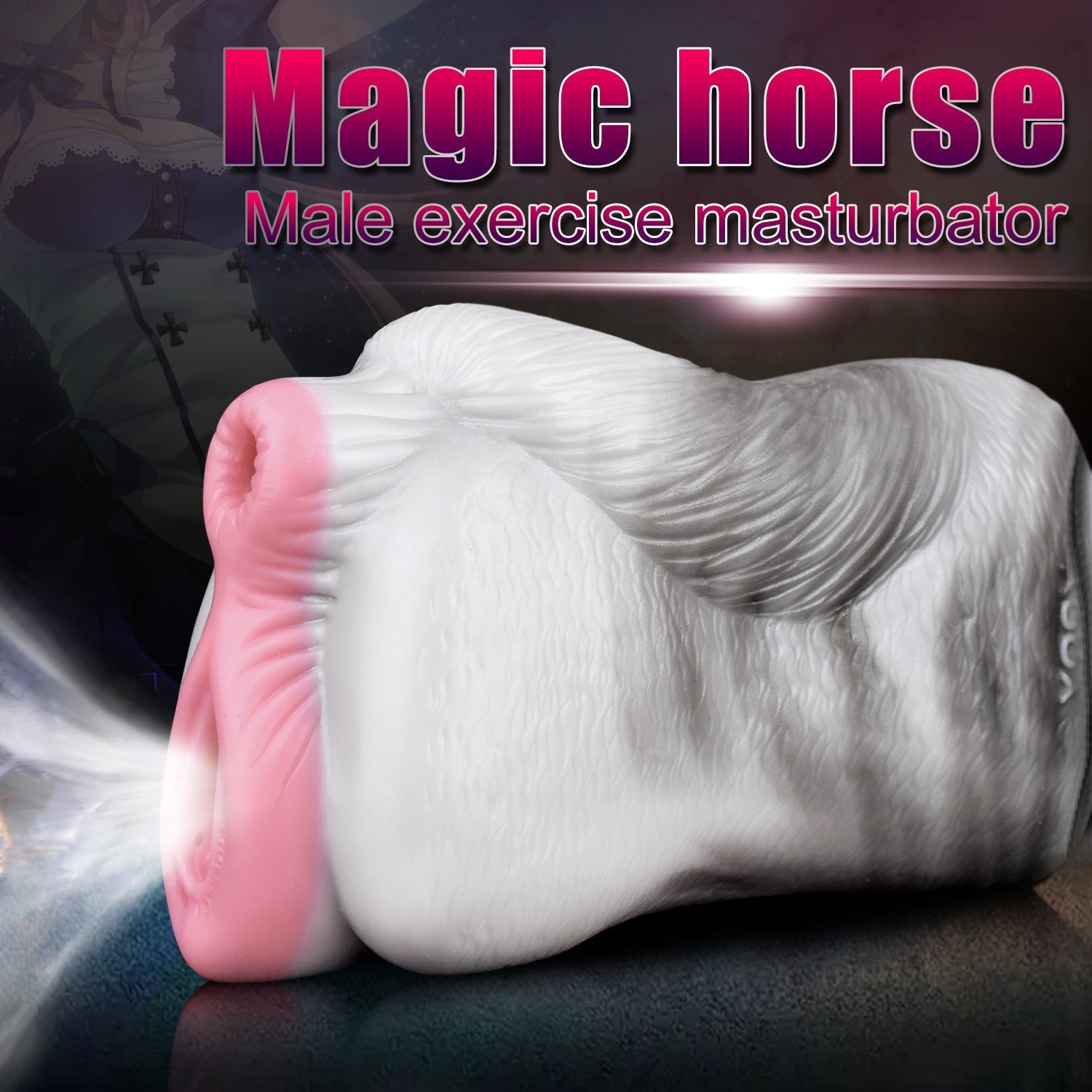 Fantasy Horse Pocket Pussy Male Sex Toy - Pink Vagina Dual Hole Penis Masturbator Xoxomoving