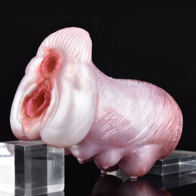 Pink Demonic Cow Pussy – Wild-Grip Silicone Pocket Masturbator Sex Toys for Men Xoxomoving