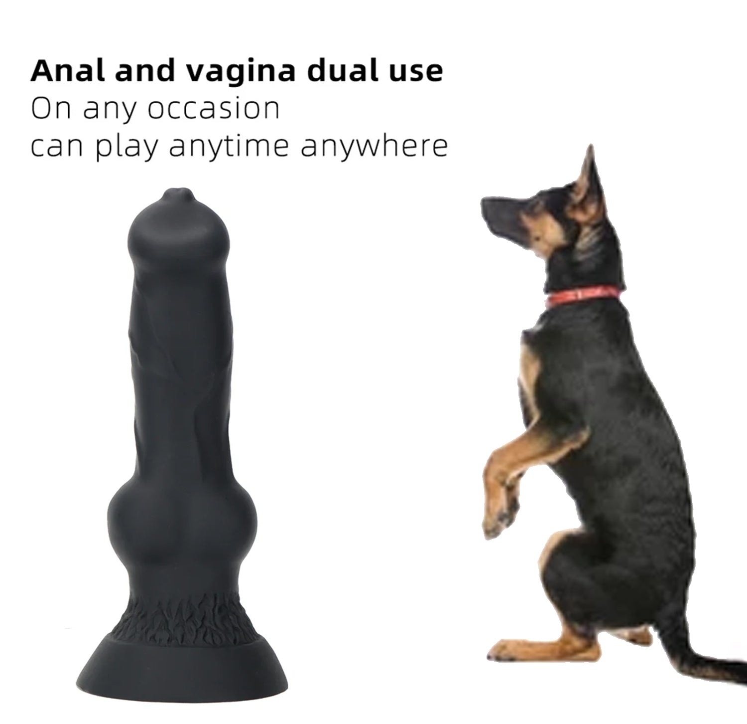 Black Giant Custom Dog 10 Inch Dildo Xoxomoving