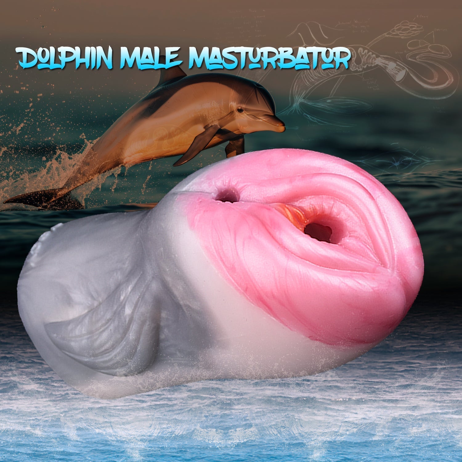 Dolphin Pussy Pocket Masturbator Male Sex Toy - Fantasy Silicone Vaginal Penis Masturbation Xoxomoving