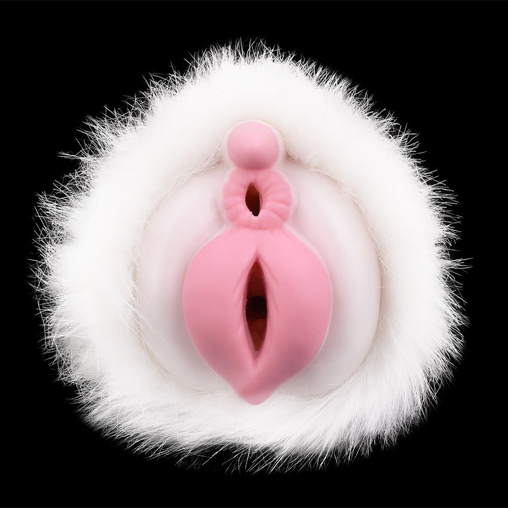 Furry Animal Pocket Pussy Penis Masturbation Cup - Polor Bear Vaginal Masturbator Sex Toy for Men Xoxomoving