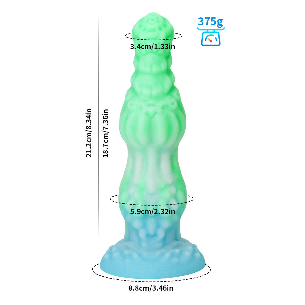 Huge Silicone Fantasy Dragon lights up Butt Plug Xoxomoving