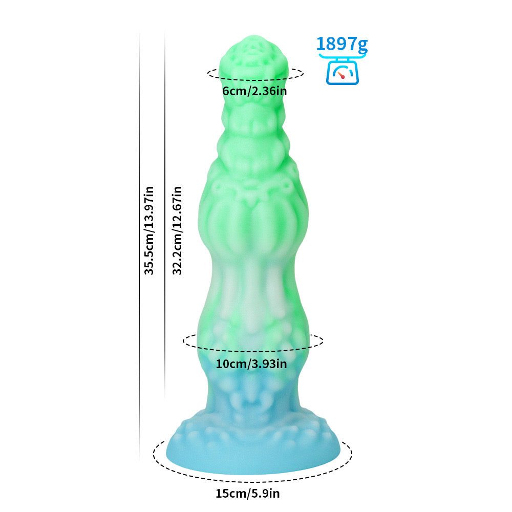 Huge Silicone Fantasy Dragon lights up Butt Plug Xoxomoving