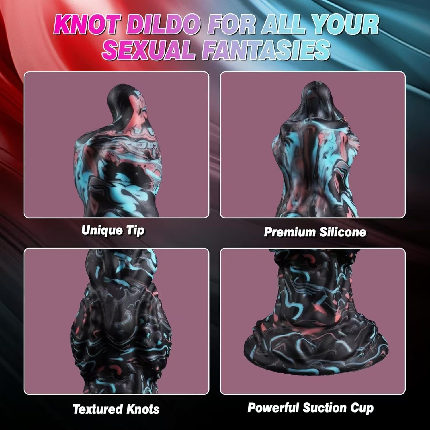 8.5 inch Silicone Suction Cup Alien Dog Dildo STS