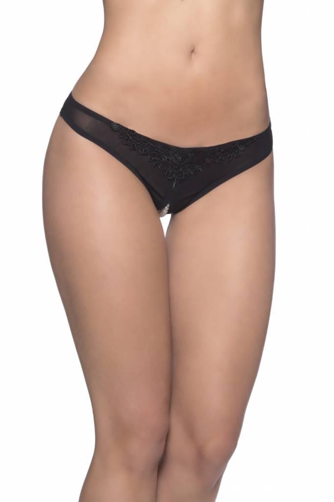 Pearl Crotchless Thong Xoxomoving
