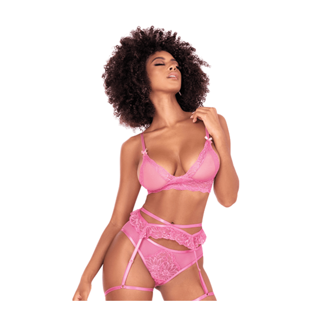Pink Blossom Lingerie Set Xoxomoving