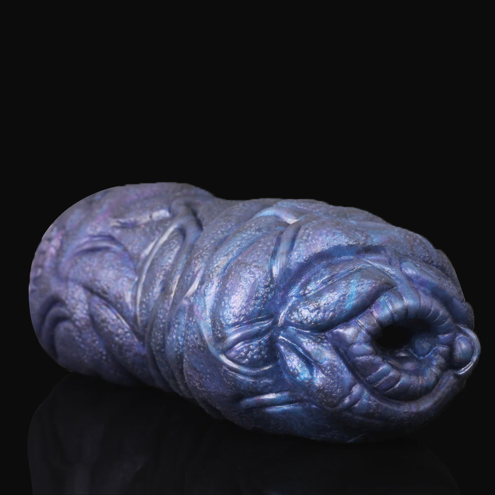 Fantasy Bull Pocket Pussy Masturbation Cup - Dark Blue Silicone Masturbator Male Sex Toys Xoxomoving