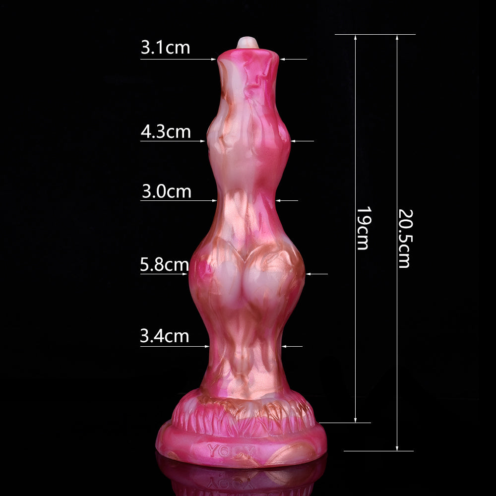 8 Inch Double Knot Vibrating Strap On Dildo Xoxomoving