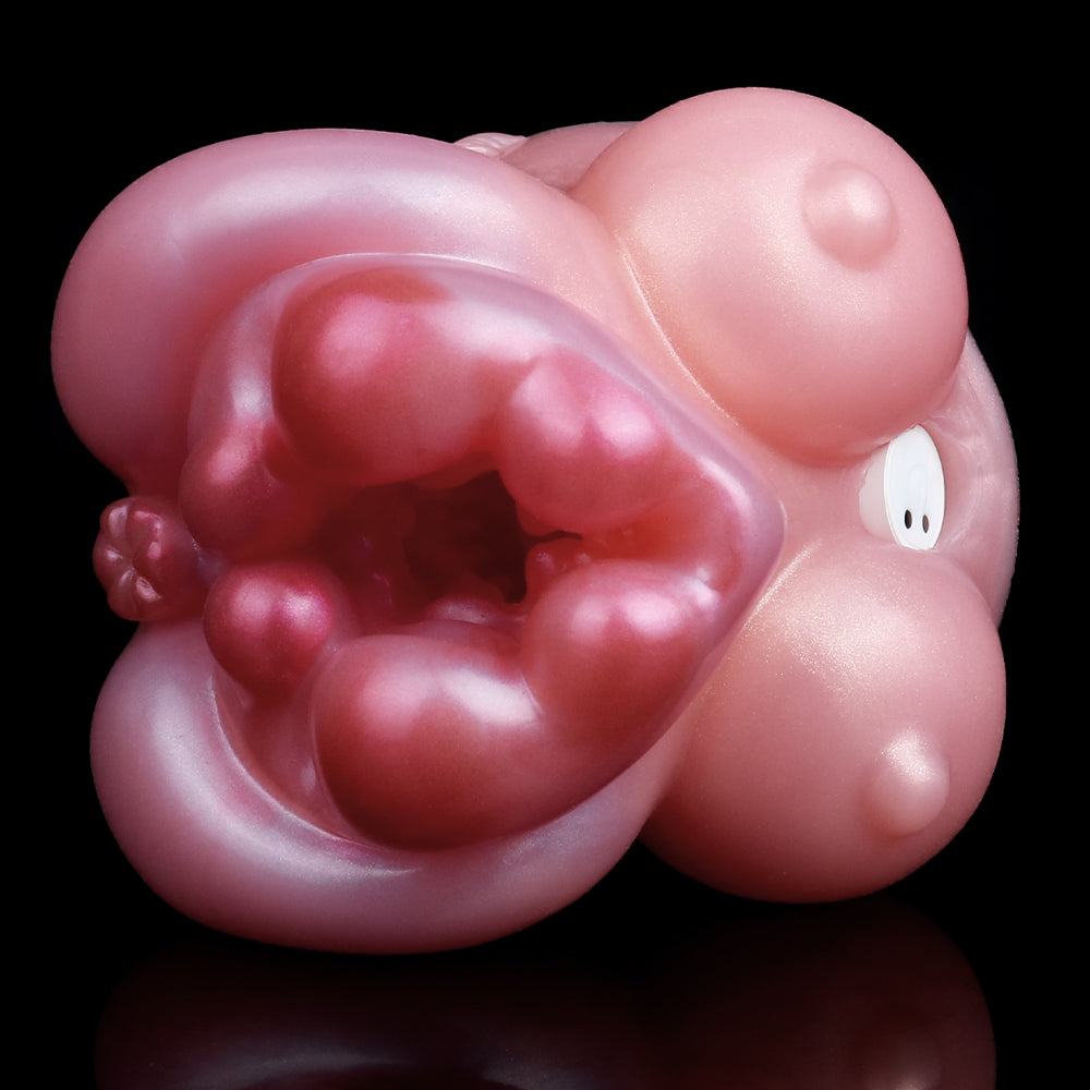 MilkyVesper Pocket Pussy Male Masturbator - Animal Vagina Vibrating Bullet Penis Masturbation Sex Toy Xoxomoving