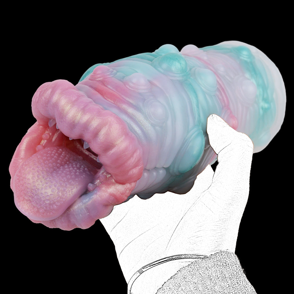 Monster Oral Sex Pocket Pussy - Fantasy Crocodile Mouth Penis Massager Male Masturbator Xoxomoving