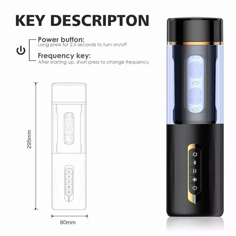 Xoxomoving Automatic Telescopic Masturbator for Men with Intelligent Voice Xoxomoving