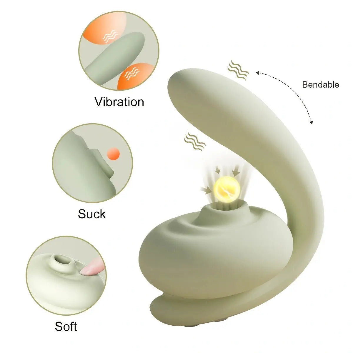 Xoxomoving - 2-in-1 Clit Sucking Vibrator for Double Pleasure Women's toy Xoxomoving