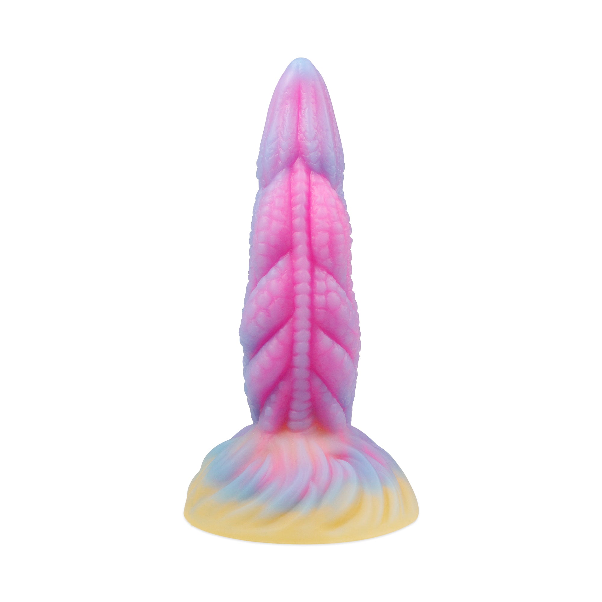 7.28 Inch Pink Textured Fantasy lights up Dildo Xoxomoving