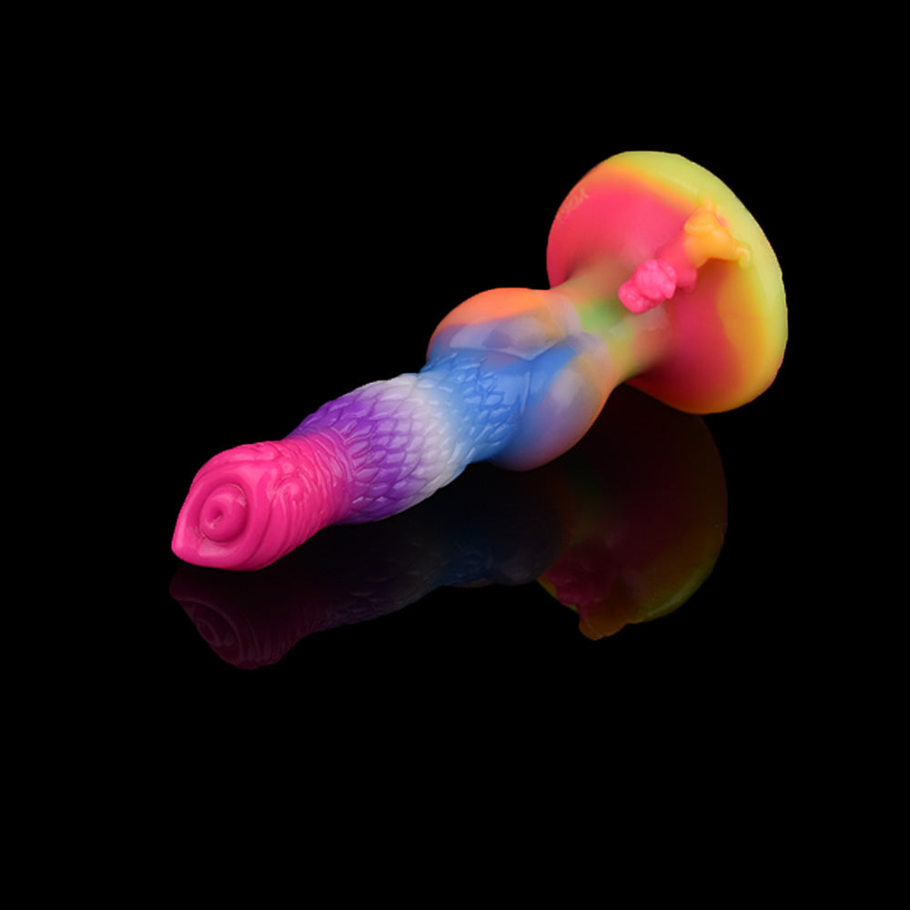 8 Inch Glow In The Dark Dog Rainbow Dildo Xoxomoving