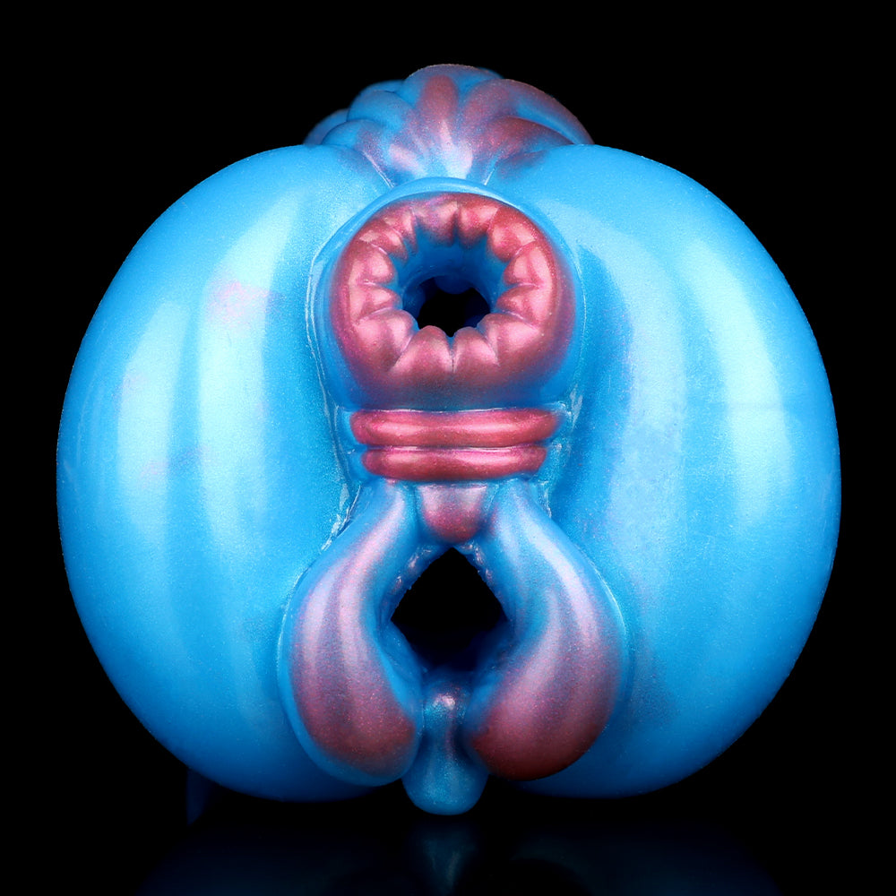 Fantasy Animal Pussy Male Masturbator - Dual Vaginal Vibrating Bullet Penis Masturbation Cup Domlust