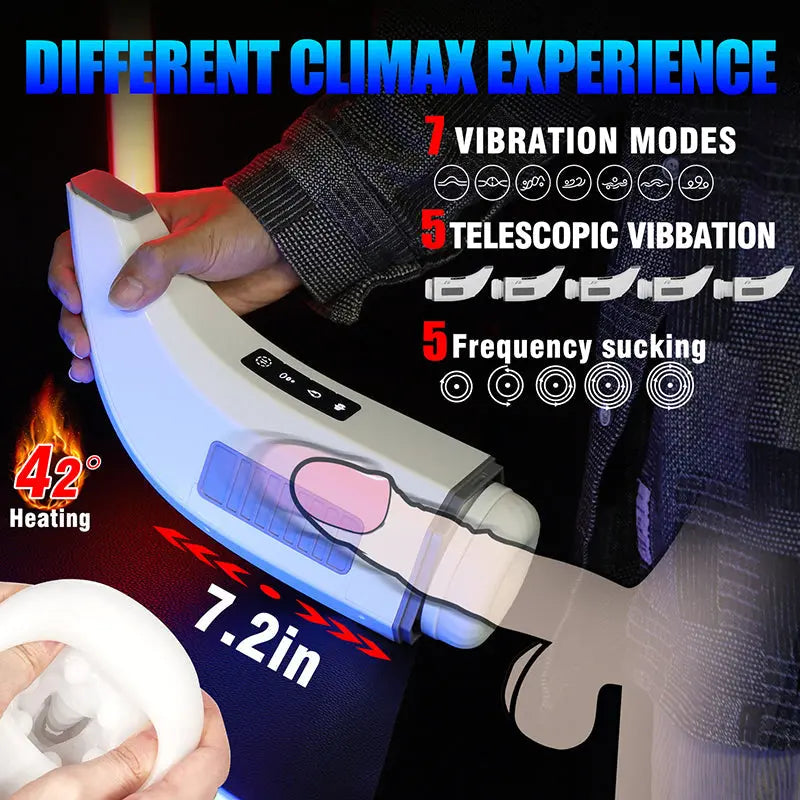 Xoxomoving 4D Smart Swivel Penis Clamp with True Sound Licking Feature - Male Masturbation Cup Xoxomoving