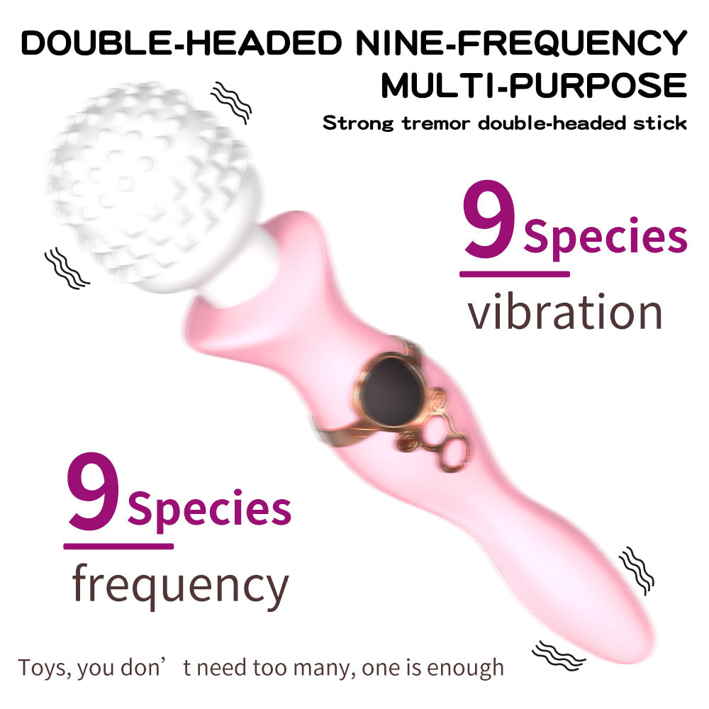 Xoxomoving Dual-Head Magic Massage Wand, Multi-Speed AV Vibrator Xoxomoving